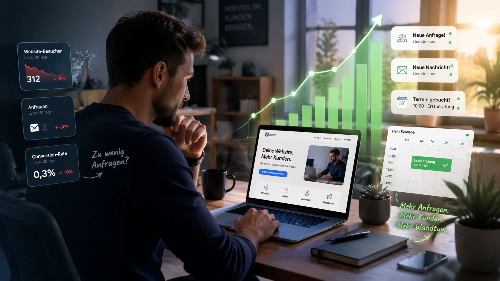 Buchungsoffensive: Kostenlose Erstberatung buchen – in 30 Minuten zu mehr Anfragen